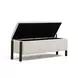 Abby Cream Upholstered Storage Accent Bench
