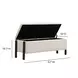 Abby Cream Upholstered Storage Accent Bench