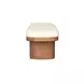 Ollie White Boucle Wooden Bench