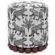 Dex Cream Leopard Jacquard Ottoman