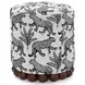 Dex Cream Leopard Jacquard Ottoman