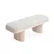 Ollie Neutral Floral Performance Fabric Upholstered 48" Accent Bench
