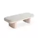 Ollie Neutral Floral Performance Fabric Upholstered 57" Accent Bench