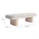 Ollie Neutral Floral Performance Fabric Upholstered 57" Accent Bench