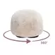 Oopa Off White Faux Shearling Swivel Ottoman