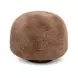 Oopa Taupe Performance Fabric Upholstered Swivel Round Ottoman