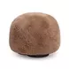 Oopa Taupe Performance Fabric Upholstered Swivel Round Ottoman