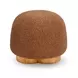 Oopa Bronze Performance Boucle Upholstered Swivel Round Ottoman