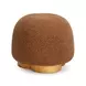 Oopa Bronze Performance Boucle Upholstered Swivel Round Ottoman