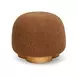 Oopa Bronze Performance Boucle Upholstered Swivel Round Ottoman