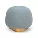 Oopa Blue Performance Boucle Upholstered Swivel Round Ottoman