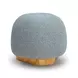 Oopa Blue Performance Boucle Upholstered Swivel Round Ottoman