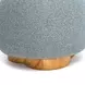 Oopa Blue Performance Boucle Upholstered Swivel Round Ottoman