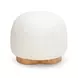 Oopa Cream Performance Boucle Upholstered Swivel Round Ottoman