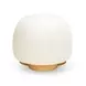 Oopa Cream Performance Boucle Upholstered Swivel Round Ottoman