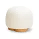 Oopa Cream Performance Boucle Upholstered Swivel Round Ottoman