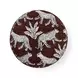 Dex Brown and White Leopard Jacquard Performance Fabric Upholstered Round Ottoman