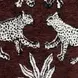 Dex Brown and White Leopard Jacquard Performance Fabric Upholstered Round Ottoman