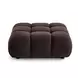 Calliope Dark Brown Performance Velvet Upholstered Square Modular Ottoman
