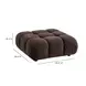 Calliope Dark Brown Performance Velvet Upholstered Square Modular Ottoman