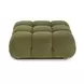 Calliope Olive Green Performance Velvet Upholstered Square Modular Ottoman