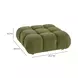 Calliope Olive Green Performance Velvet Upholstered Square Modular Ottoman