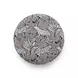 Dex Smoke Gray and White Leopard Jacquard Performance Fabric Upholstered Round Ottoman