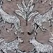 Dex Smoke Gray and White Leopard Jacquard Performance Fabric Upholstered Round Ottoman