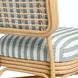Dorine Mint Green and White Performance Fabric Upholstered Accent Chair