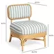 Dorine Mint Green and White Performance Fabric Upholstered Accent Chair