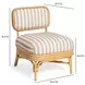 Dorine Khaki and White Performance Fabric Upholstered Accent Chair