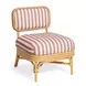 Dorine Cherry and White Performance Fabric Upholstered Accent Chair