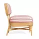 Dorine Cherry and White Performance Fabric Upholstered Accent Chair