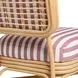 Dorine Cherry and White Performance Fabric Upholstered Accent Chair