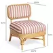 Dorine Cherry and White Performance Fabric Upholstered Accent Chair