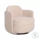 Wolfie Light Blush Velvet Swivel Chair