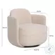 Wolfie Light Blush Velvet Swivel Chair
