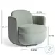 Wolfie Mint Green Velvet Swivel Chair