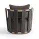 Paolo Chocolate Brown Upcycled Swivel Chair