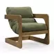 Palma Forrest Green Performance Fabric Upholstered Accent Chair
