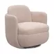 Wolfie Pink Performance Fabric Upholstered Swivel Accent Chair