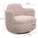 Wolfie Pink Performance Fabric Upholstered Swivel Accent Chair