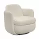 Wolfie Cream Performance Fabric Upholstered Swivel Accent Chair