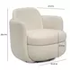 Wolfie Cream Performance Fabric Upholstered Swivel Accent Chair