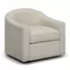 Thao Cream Upholstered Swivel Accent Chair