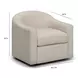 Thao Cream Upholstered Swivel Accent Chair