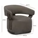 Madison Mink Performance Fabric Upholstered Swivel Accent Chair