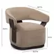 Madison Stone Performance Fabric Upholstered Swivel Accent Chair