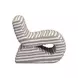 Senna Taupe and White Upholstered Accent Chair