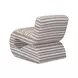 Senna Taupe and White Upholstered Accent Chair